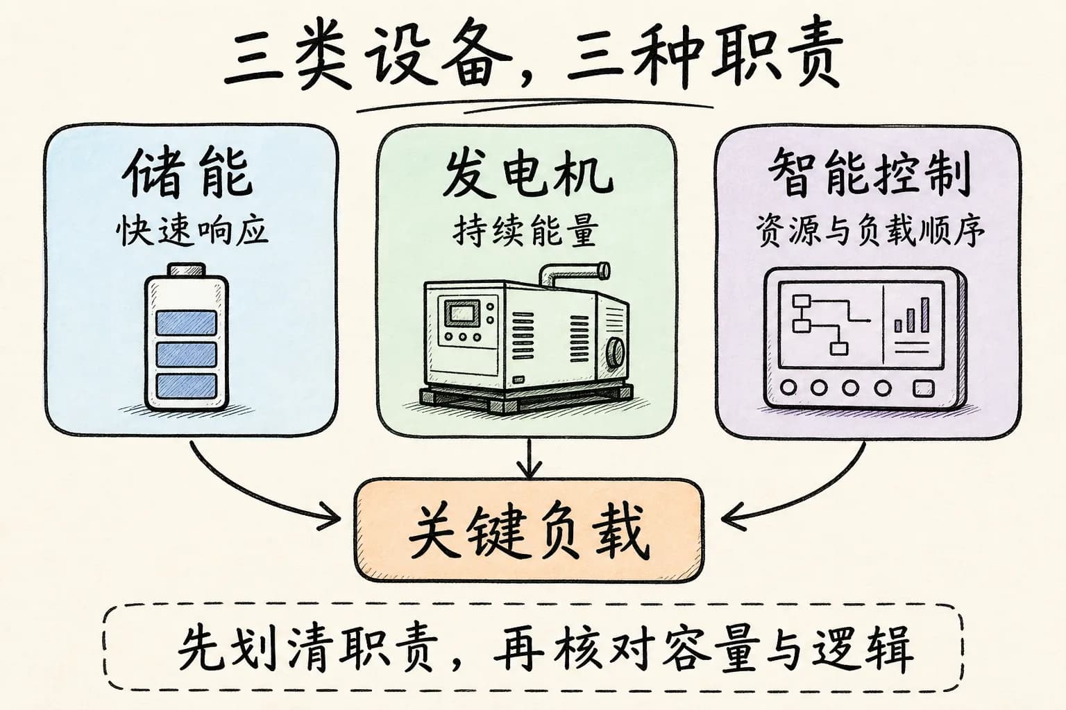 停电后，储能和发电机分别在等什么
