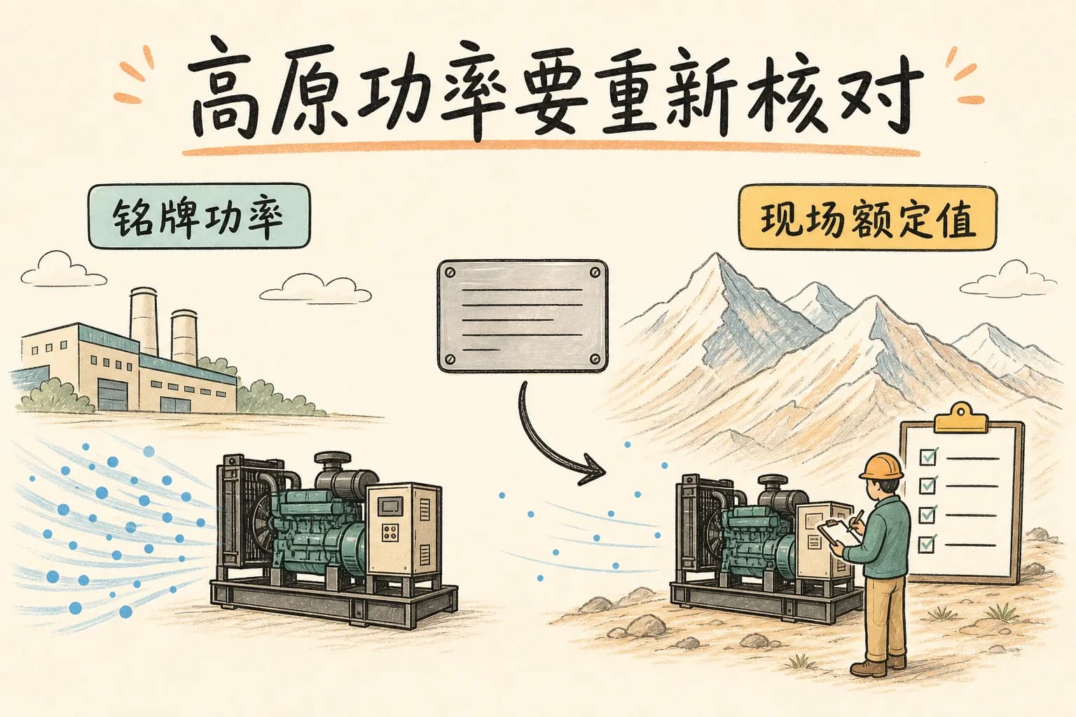 高海拔柴油发电机组功率为什么需要重新核对