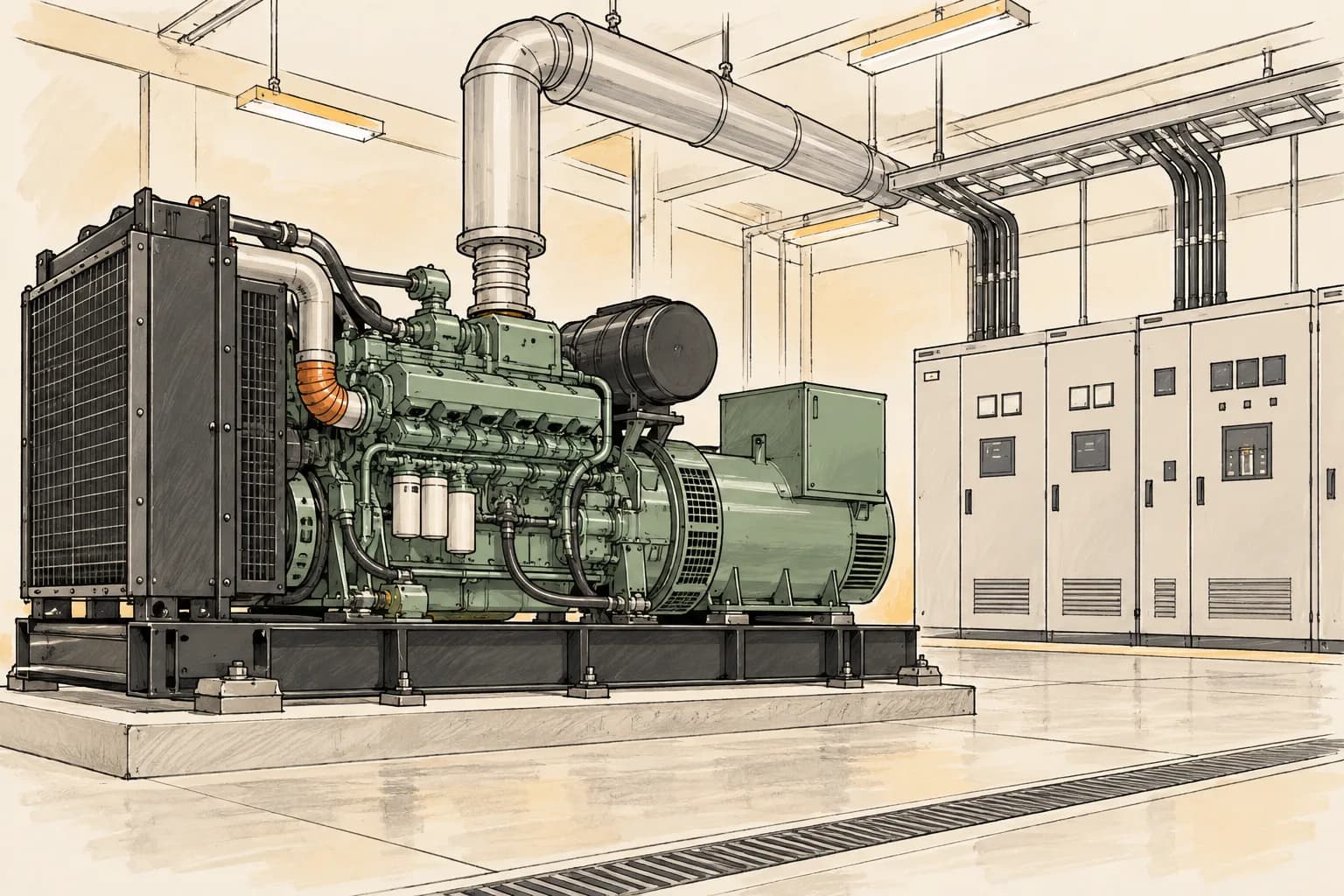 700 kW 柴油发电机组选型：市场标称与整机额定工况的核对方法