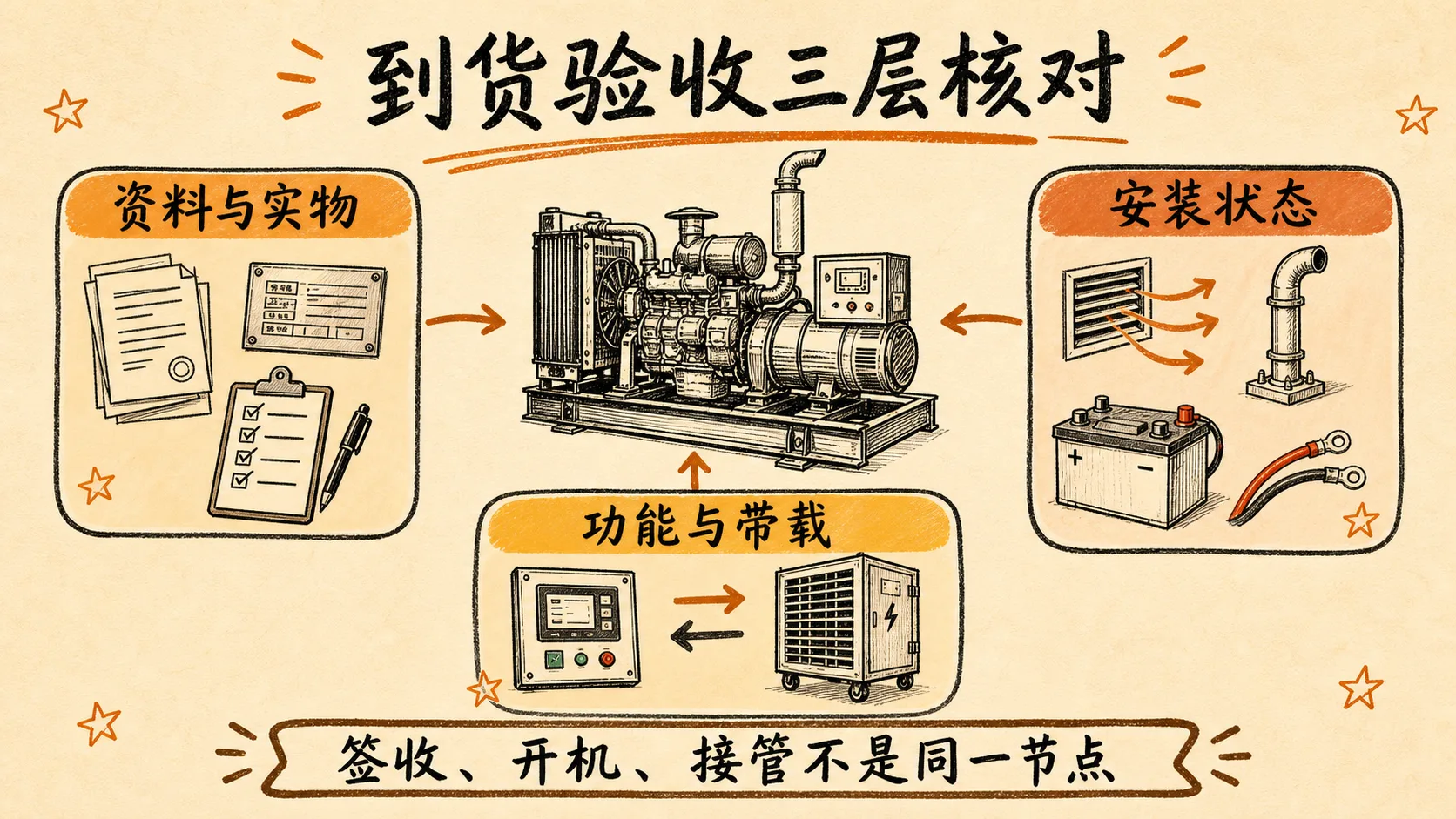 柴油发电机组到货后怎样验收,三层核对让质量记录可追溯