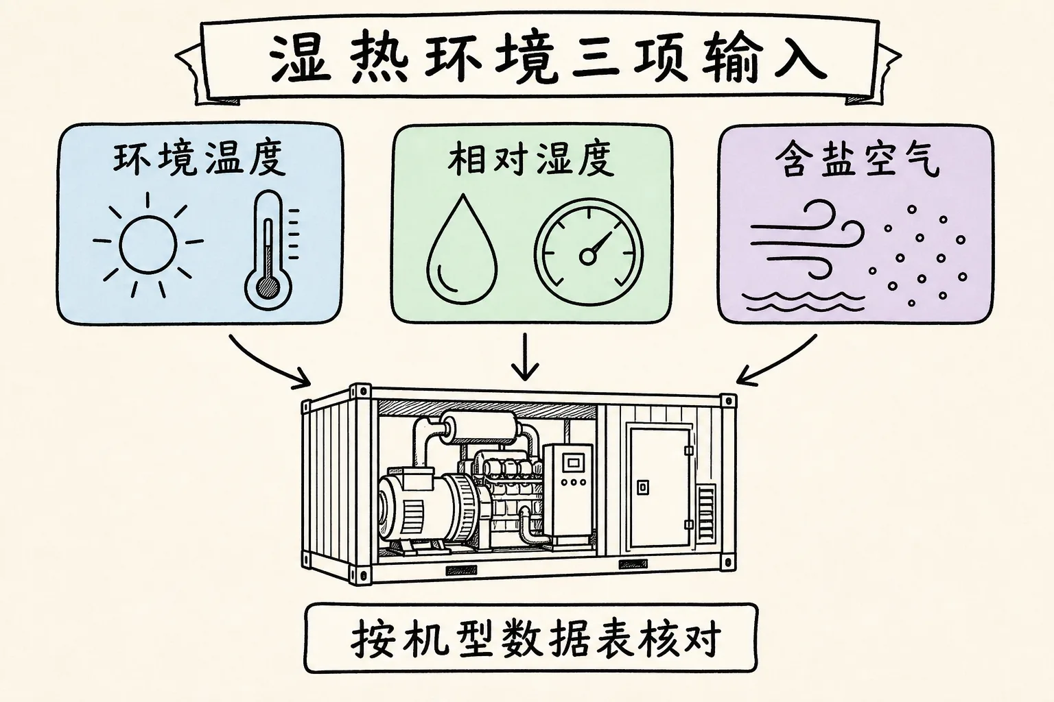 湿热沿海安装前,现场按什么顺序核对