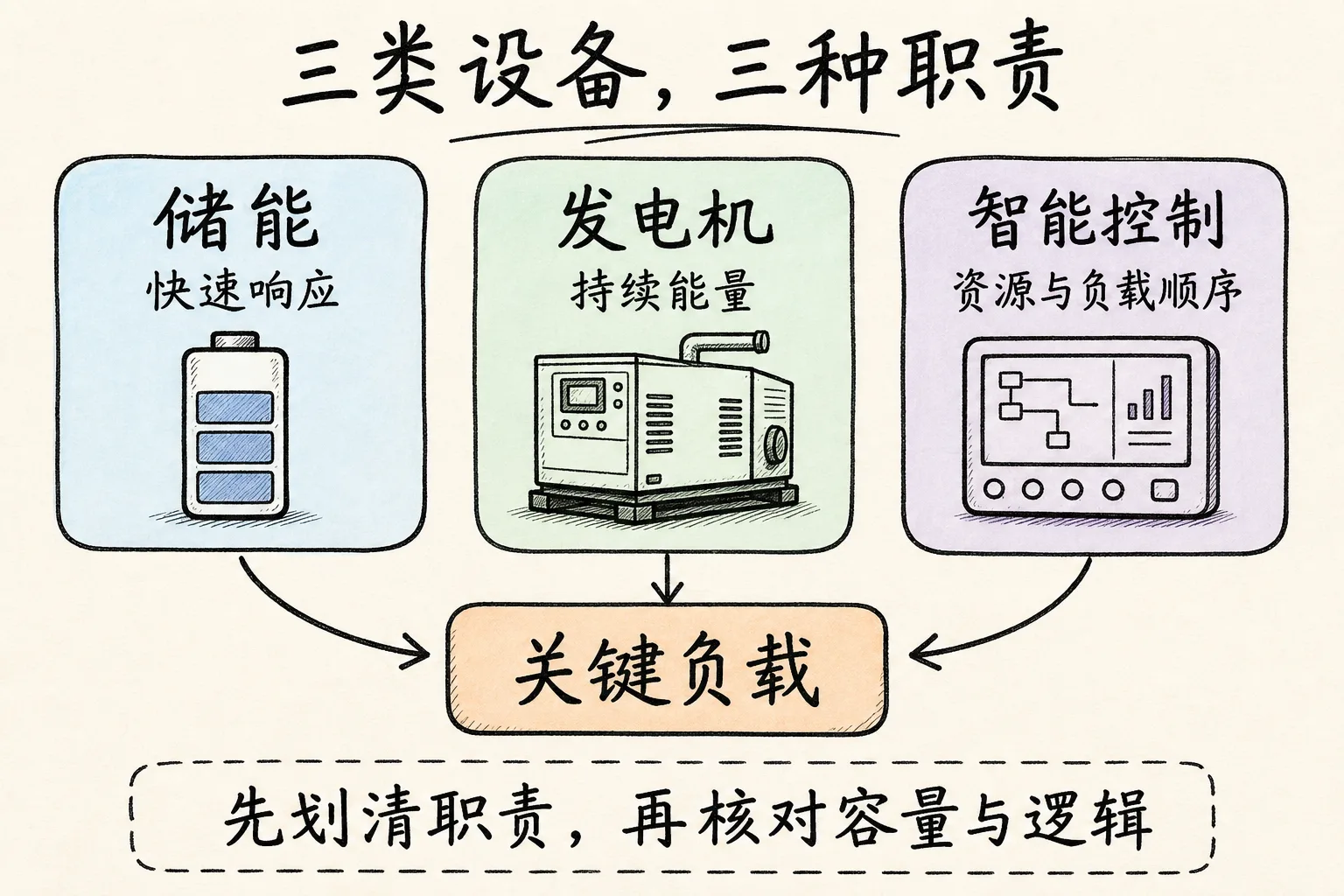 停电后,储能和发电机分别在等什么