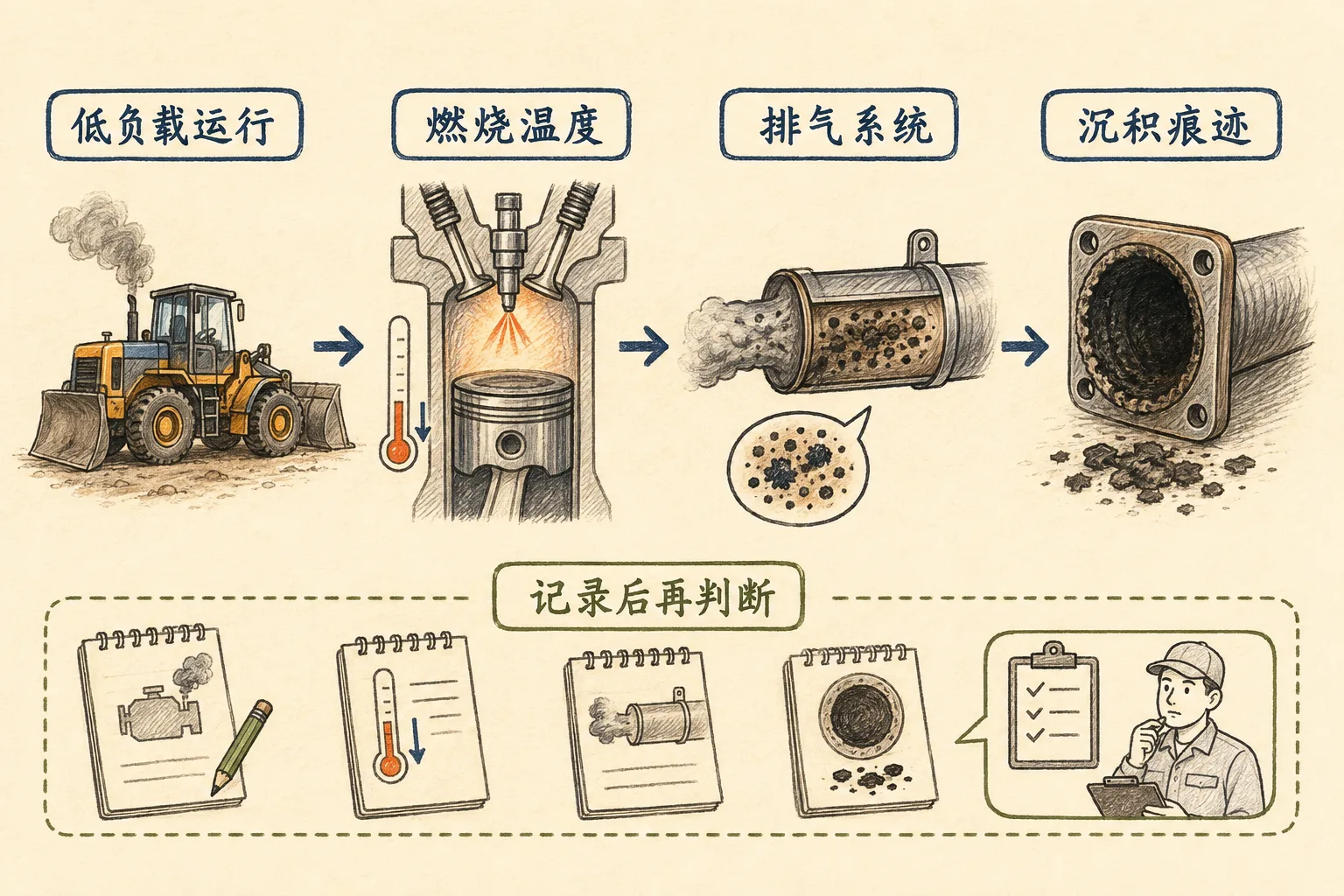 低负载运行可能影响的原理示意图