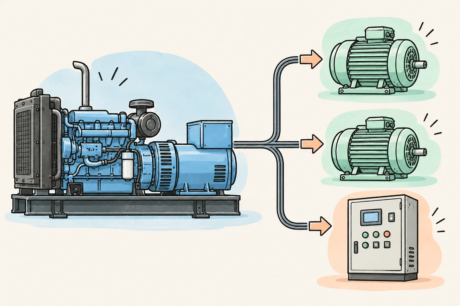 200 kW 柴油发电机组能带动多大的电动机?选型前必须确认的三个条件