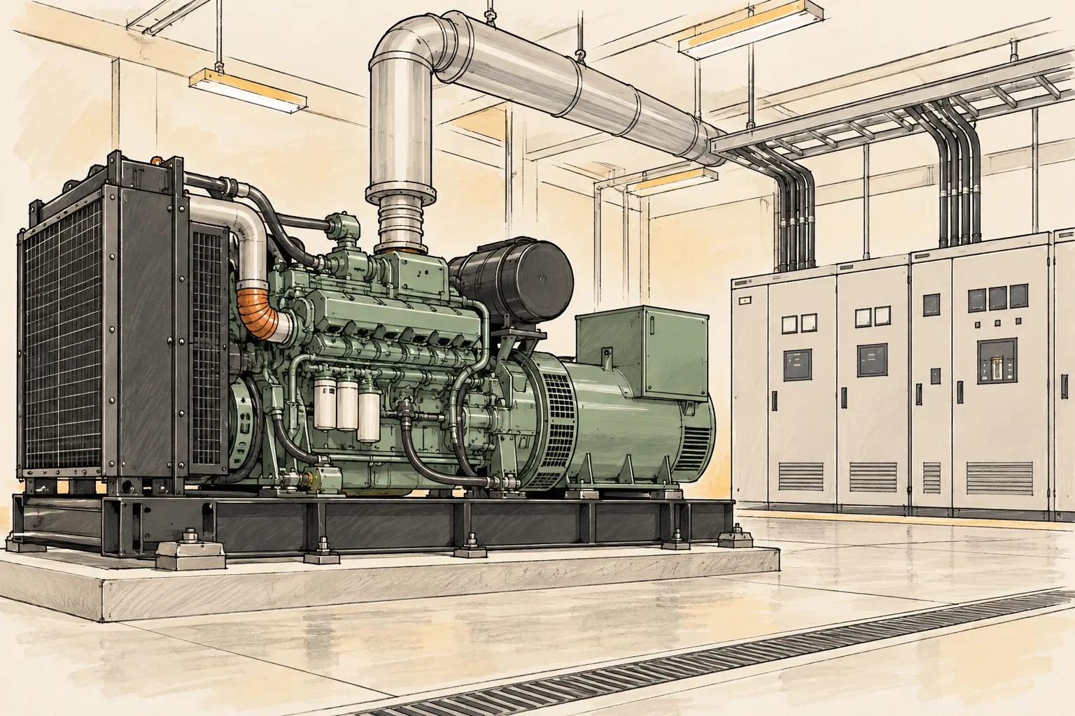 700 kW 柴油发电机组选型:市场标称与整机额定工况的核对方法
